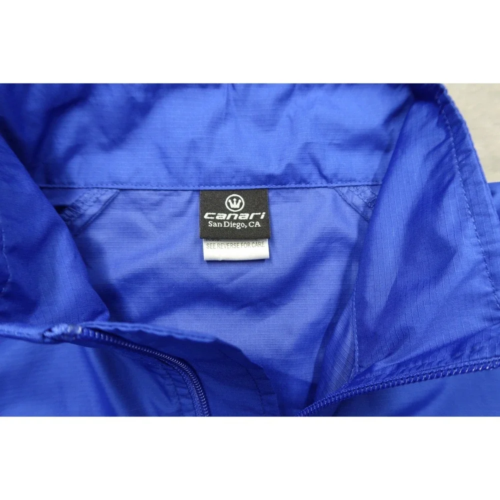 Canari Men's Royal Blue Lightweight Windbreaker Jacket Size M‎ Cycling